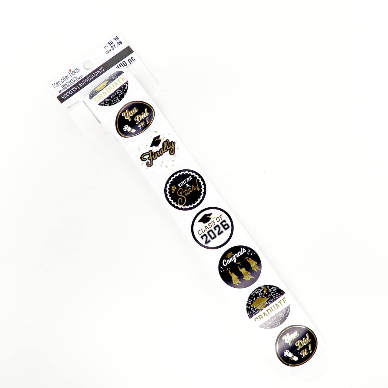 1.25" Circle Graduation Sticker Roll by Recollections™